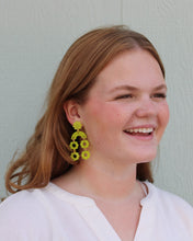 Load image into Gallery viewer, Chartreuse Glow Cher Earrings
