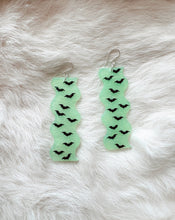 Load image into Gallery viewer, Seafoam Glow Bats Fran Earrings
