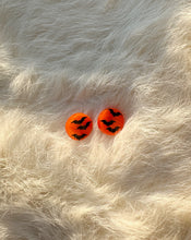 Load image into Gallery viewer, Orange Glow Bat Denise Post Earrings
