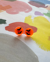 Load image into Gallery viewer, Orange Glow Bat Denise Post Earrings
