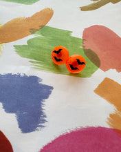 Load image into Gallery viewer, Orange Glow Bat Denise Post Earrings
