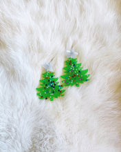 Load image into Gallery viewer, Glow-In-The-Dark Green Christmas Tree Earrings - 2OAK
