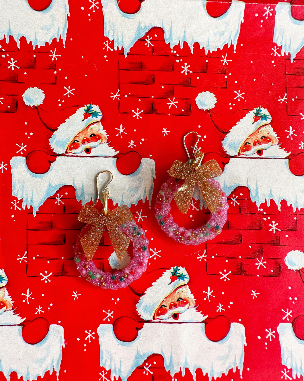 Christmas Wreath Earrings