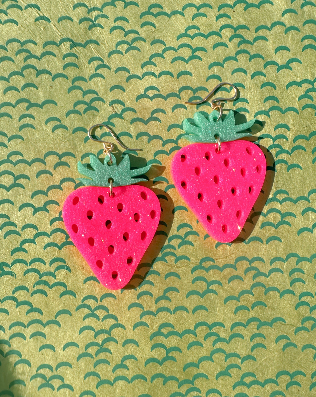 Spring Fling Strawberry Earrings