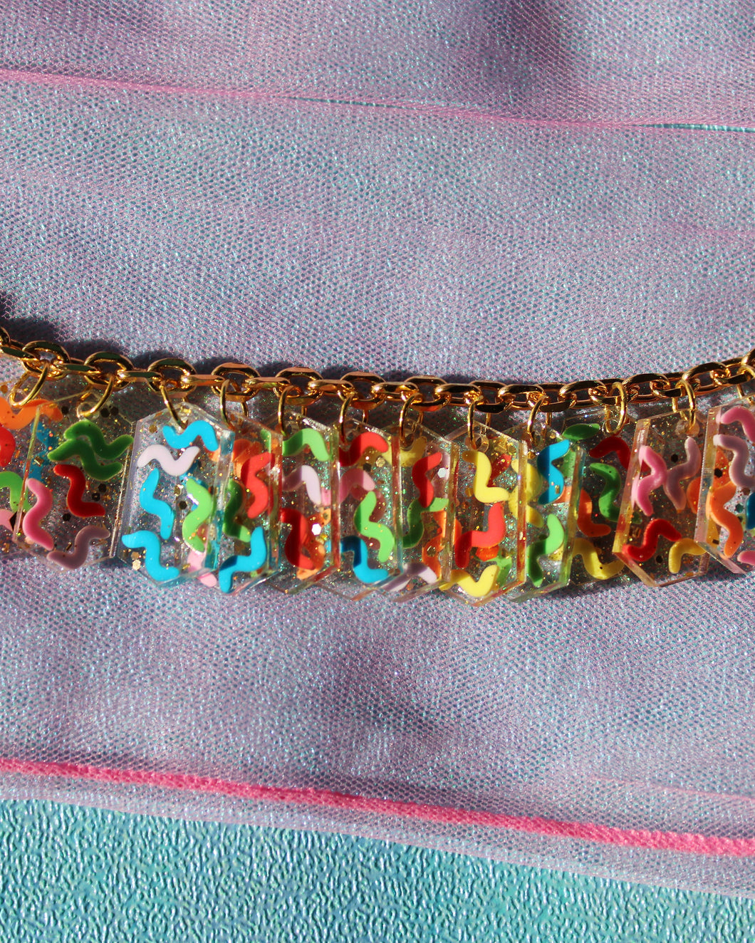 Party Streamers Dinah Charm Necklace