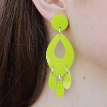 Load image into Gallery viewer, Acid Green Bianca Earrings
