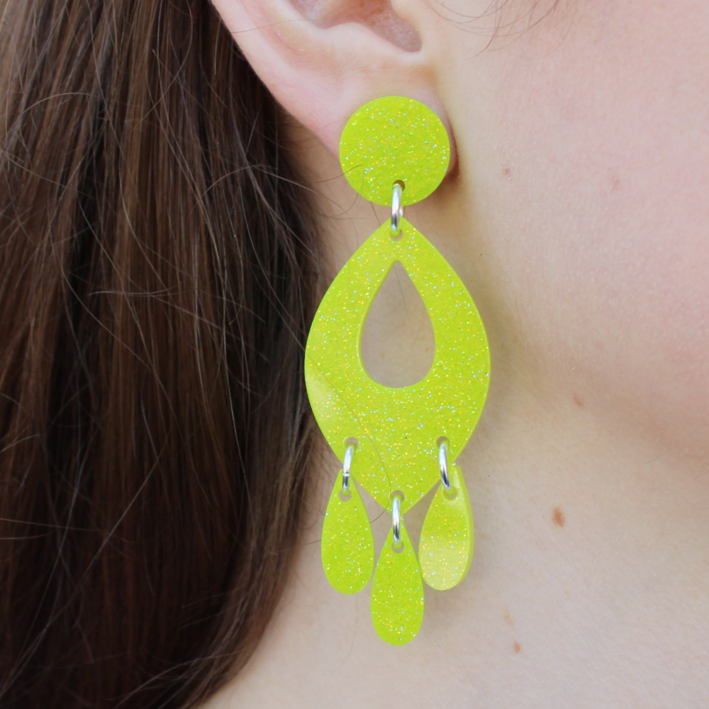 Acid Green Bianca Earrings