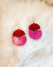 Load image into Gallery viewer, Lovely Red + Pink Solange Earrings
