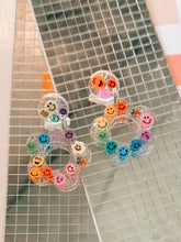 Load image into Gallery viewer, Rainbow Smiley Face Hyo Jin Earrings
