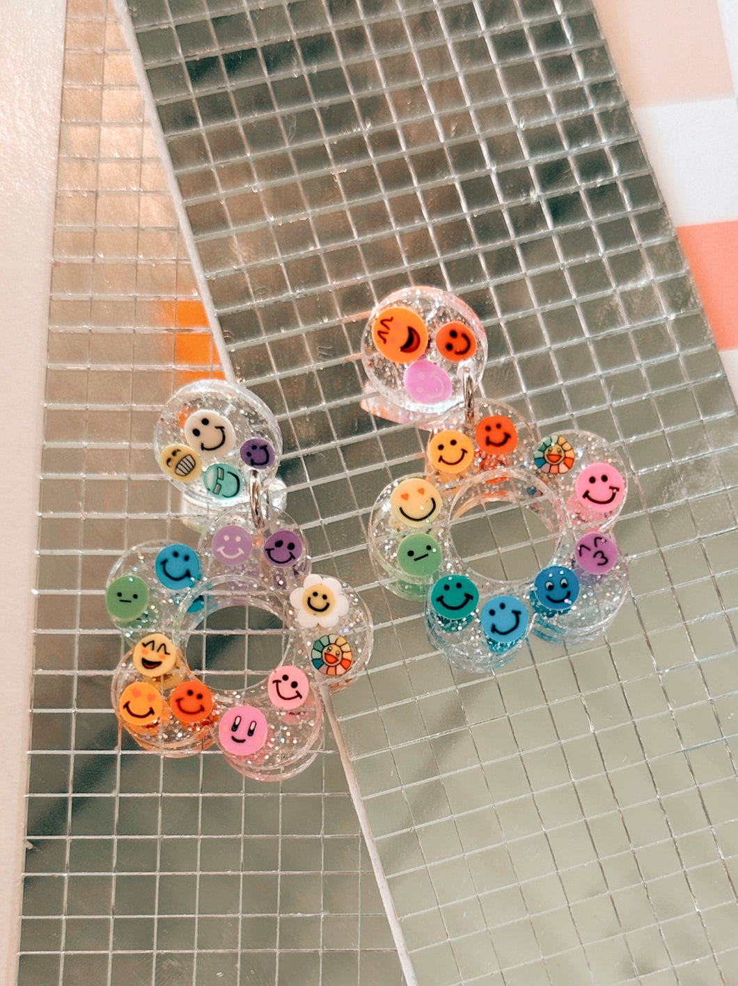 Rainbow Smiley Face Hyo Jin Earrings