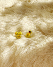 Load image into Gallery viewer, Yellow Smiley Face Denise Post Earrings
