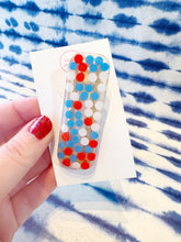 Load image into Gallery viewer, Patriotic Polka Dots Hair Clips
