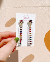 Load image into Gallery viewer, Rainbow Heart Sarah Earrings
