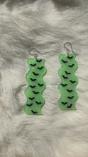 Load and play video in Gallery viewer, Seafoam Glow Bats Fran Earrings
