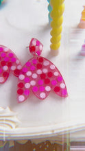 Load and play video in Gallery viewer, Pink Polka Dot Reese Earrings
