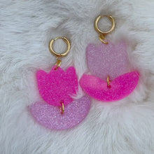 Load and play video in Gallery viewer, Hot Pink &amp; Candy Floss UV Judy Earrings
