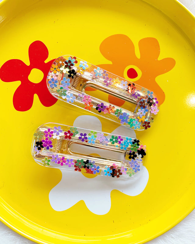 Flower Power Hair Clips