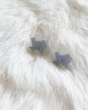 Load image into Gallery viewer, Holographic Silver Claudia Texas Studs

