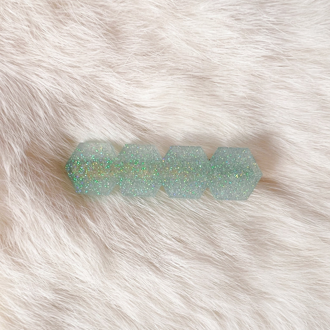 Mint UV Hair Clips