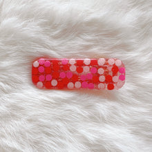 Load image into Gallery viewer, Pink Polka Dot Hair Clips
