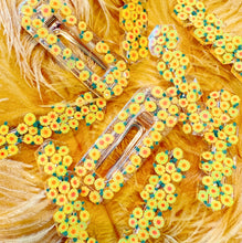 Load image into Gallery viewer, Garden Party Yellow Daisy Hair Clips
