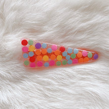 Load image into Gallery viewer, Rainbow Polka Dot Hair Clips
