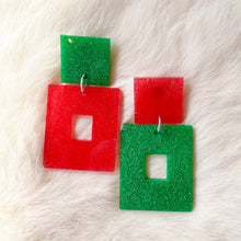 Load image into Gallery viewer, Red &amp; Green Joy Earrings
