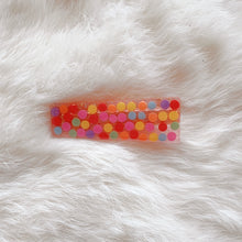Load image into Gallery viewer, Rainbow Polka Dot Hair Clips
