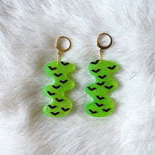 Load image into Gallery viewer, Lime Glow Bats Parker Earrings
