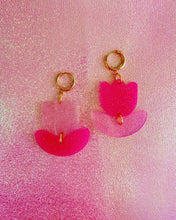 Load image into Gallery viewer, Hot Pink &amp; Candy Floss UV Judy Earrings
