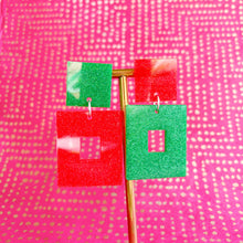 Load image into Gallery viewer, Red &amp; Green Joy Earrings
