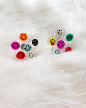 Load image into Gallery viewer, Rainbow Smiley Faces Sammy Studs
